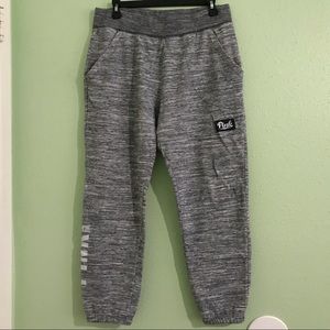 VS PINK large gray sweatpants joggers